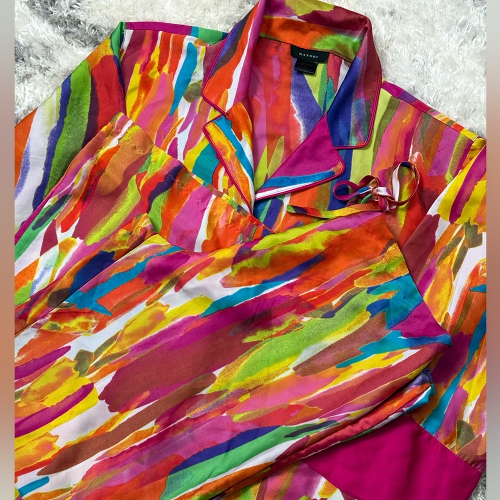 Natori Womens Watercolor Pajama Set Size S - Preloved (Excellent)